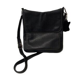 Concepts Canada Full Grain Leather Crossbody Bag –Black Pebbled– Made in Canada
